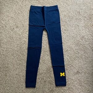 NWOT Michigan fleece-lined leggings